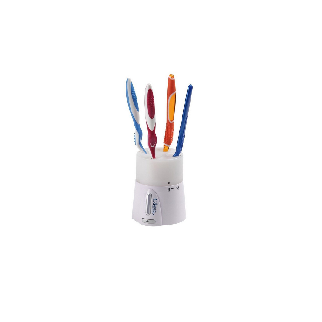 Sterilizator UV pentru periute de dinti Innoliving INN-902, 4 periute, Lampa UV, baterii, alb