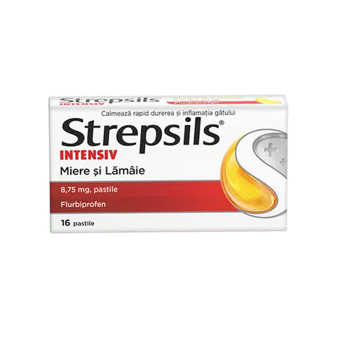 Strepsils Intensiv miere si lamaie, 16 pastile, Reckitt Benckiser