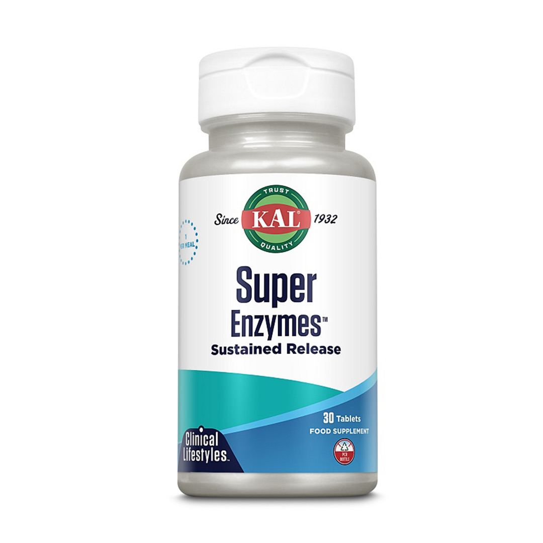 Super Enzymes Kal, 30 tablete cu eliberare prelungita bi-layer, Secom