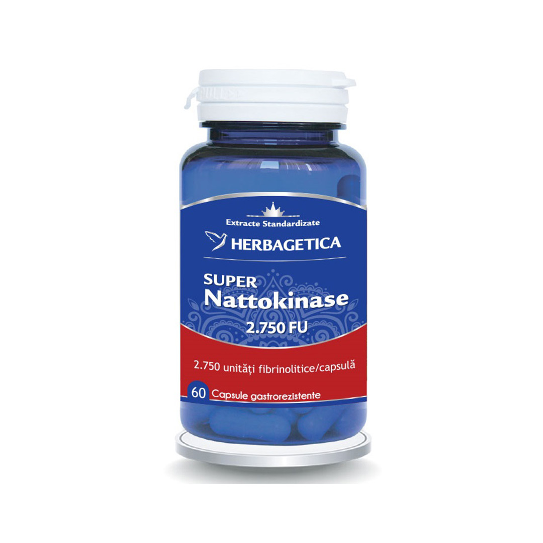 Super Nattokinase, 2750 FU, 60 capsule, Herbagetica