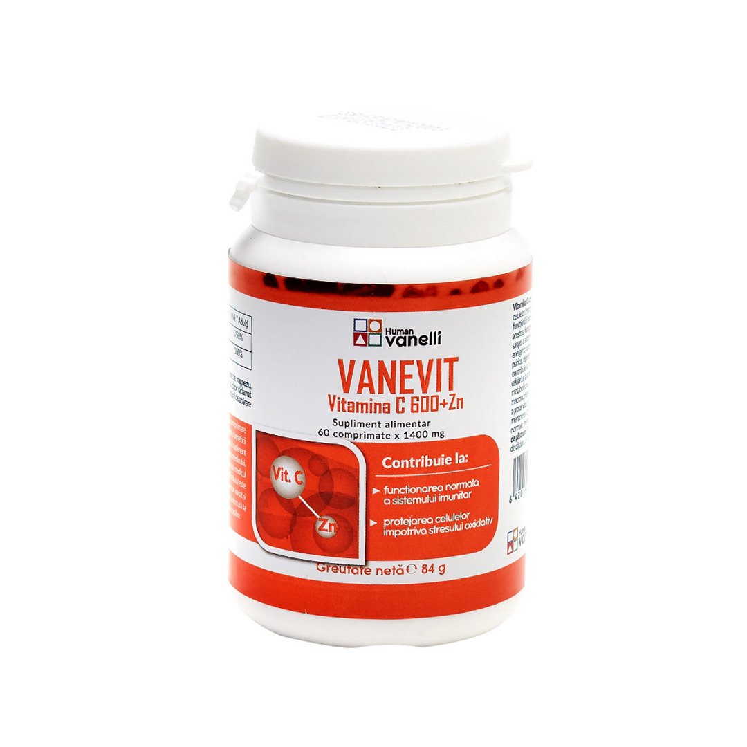 Supliment alimentar Vanevit C600+Zn, 60 comprimate, Vanelli