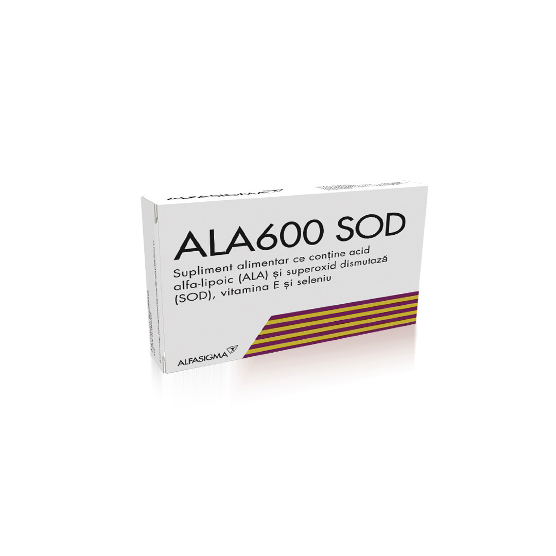 Supliment alimentar Ala600 SOD, 20 comprimate, Alfa Wasserman