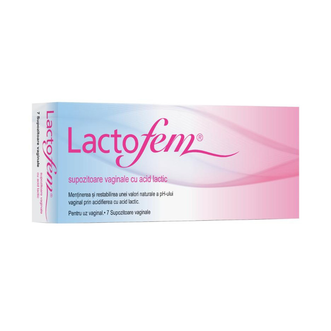 Supozitoare vaginale cu acid lactic Lactofem, 7 bucati, Anton Hubner