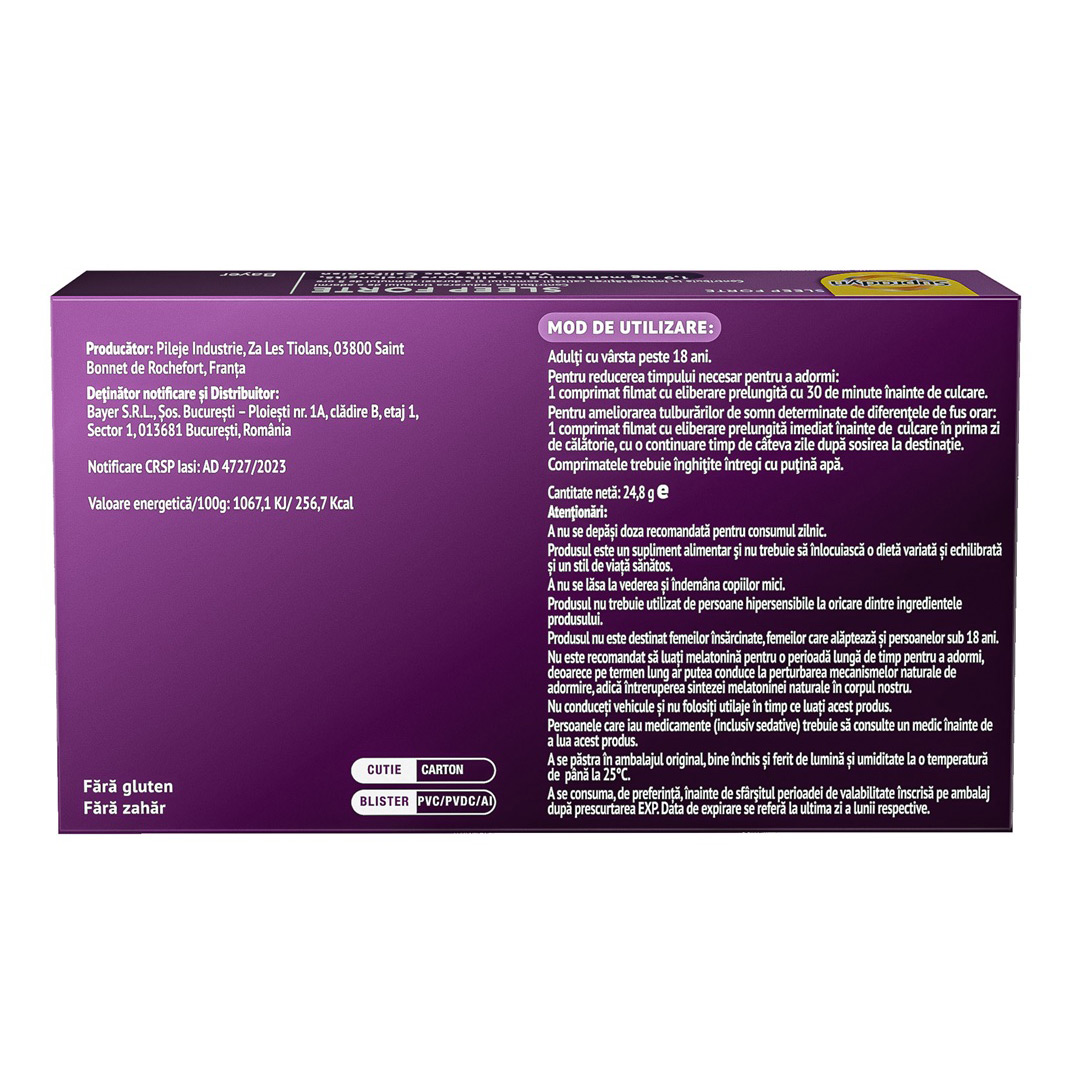 Supradyn Sleep Forte, 30 comprimate filmate, Bayer, [2],farmaciabajan.ro