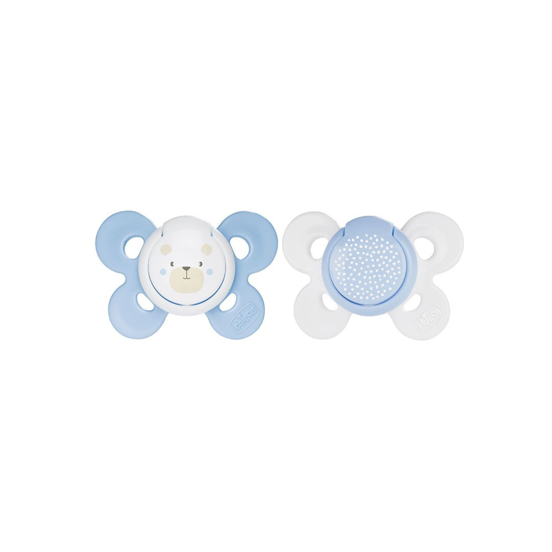 Suzeta silicon Physio Comfort, 0-6 luni, baieti, Chicco