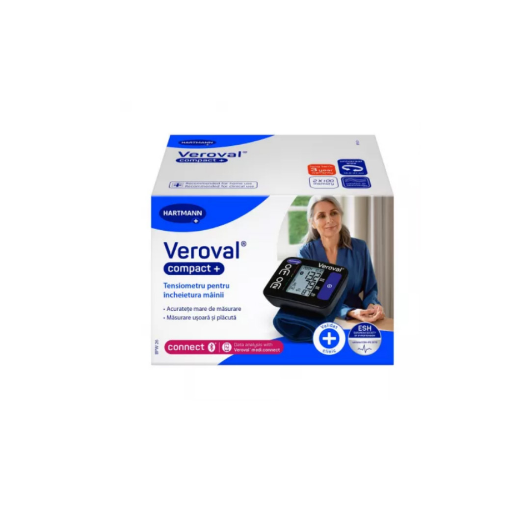 Tensiometru pentru incheietura Veroval Compact Connect Plus, 1 bucata, Hartmann