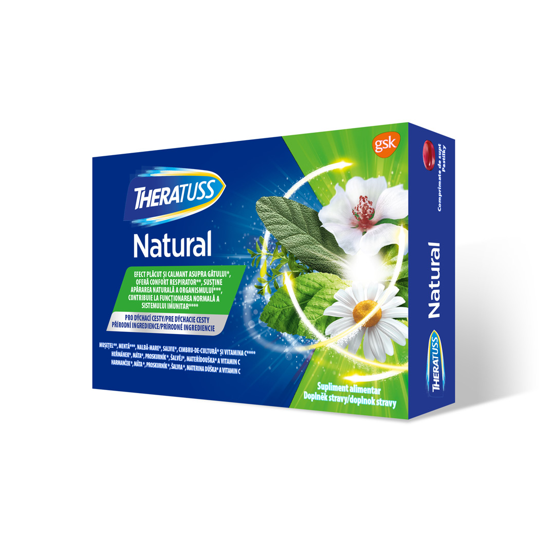 TheraTuss Natural, 16 comprimate de supt, Glaxosmithkline