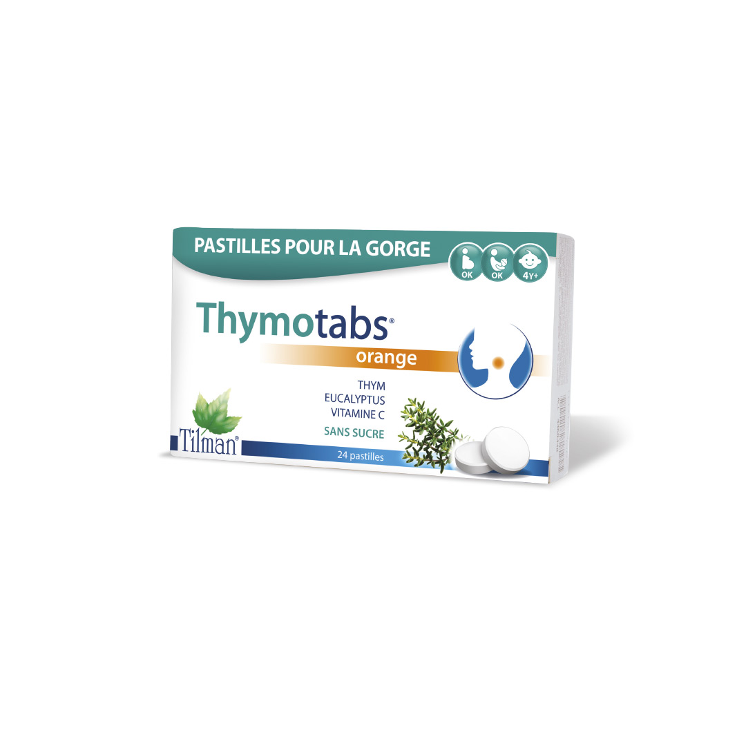 Thymotabs Orange si Vitamina C, 24 comprimate, Tilman