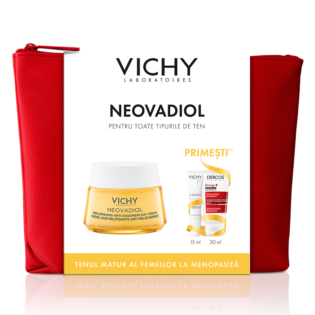 Trusa Neovadiol Post-Menopause crema de zi cu efect de refacere a lipidelor si redarea fermitatii, Vichy