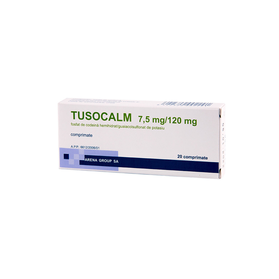 Tusocalm 7,5mg/120mg, 20 comprimate, Arena Group