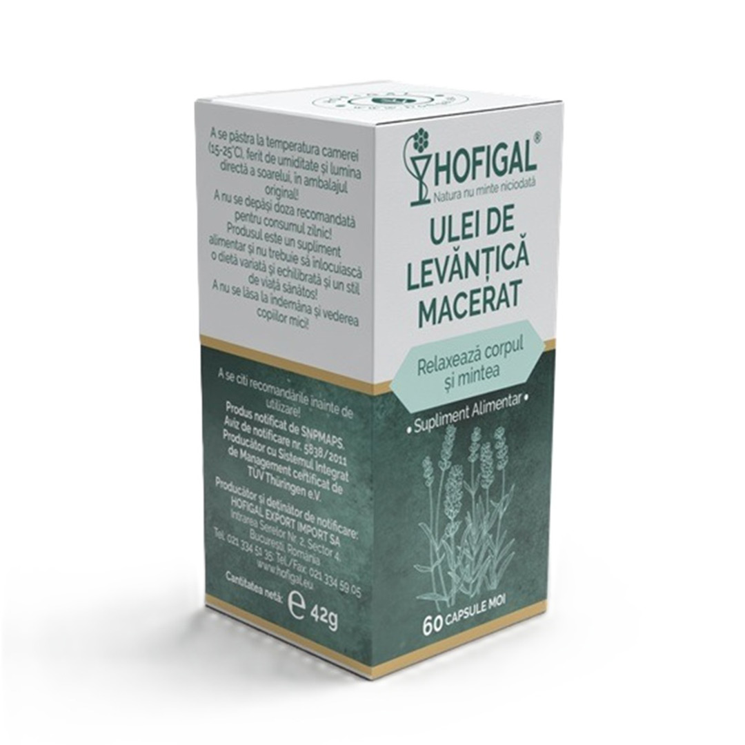 Ulei de Levantica macerat, 60 capsule moi, Hofigal