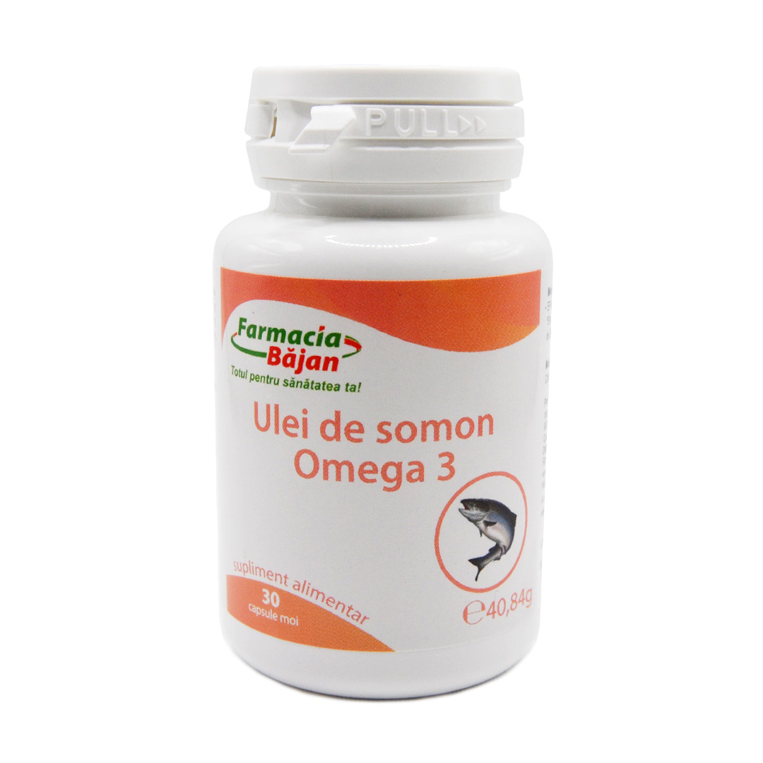 Ulei de somon Omega 3, 30 capsule, Farmacia Bajan
