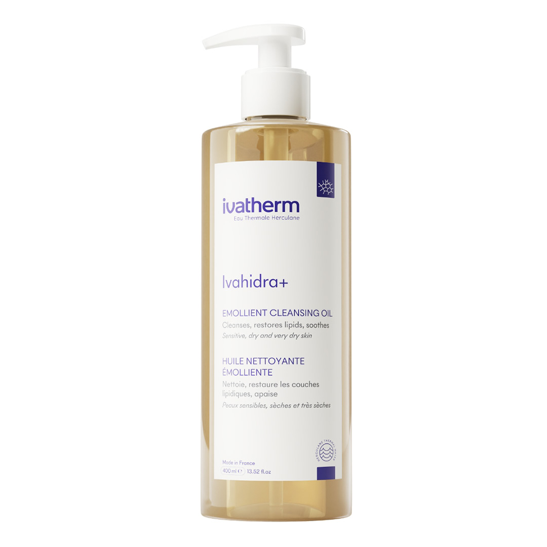 Ulei de spalare emolient pentru piele uscata și foarte uscata, Ivahidra+, 400 ml, Ivatherm