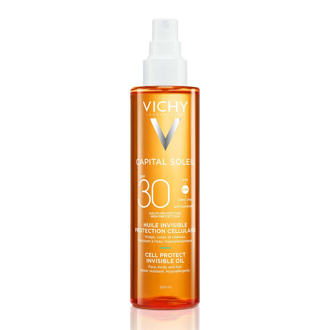 Ulei invizibil cu squalan, vitamina E si SPF30 Capital Soleil, 200 ml, Vichy