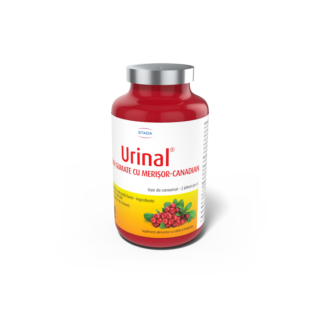 Urinal Jeleuri gumate cu Merisor-canadian, 60 jeleuri, Stada
