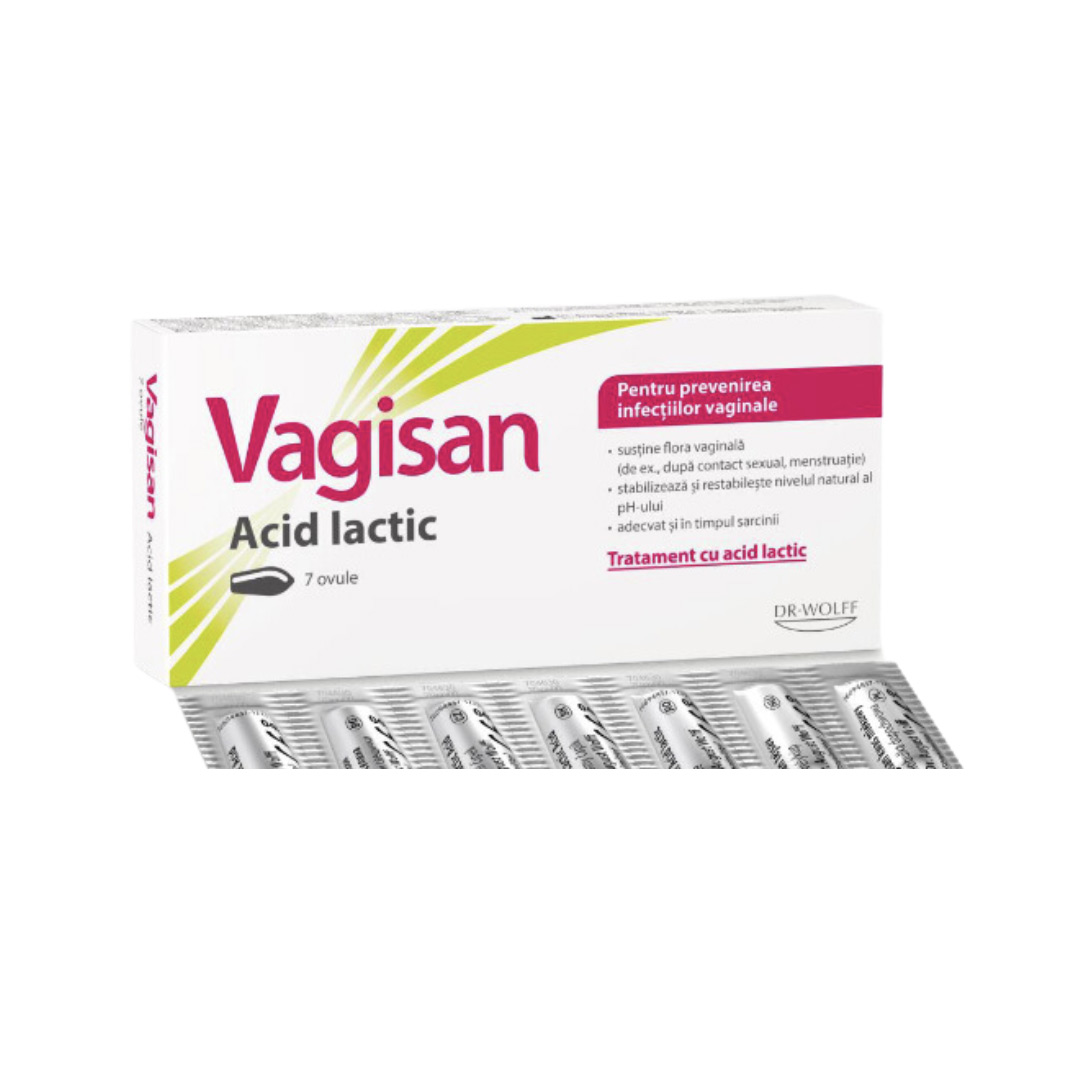 Vagisan Acid Lactic, 7 ovule, Dr. Wolff