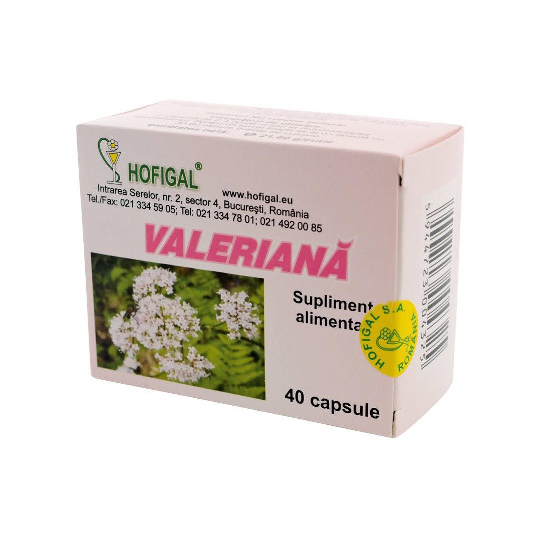 Valeriana, 40 capsule, Hofigal