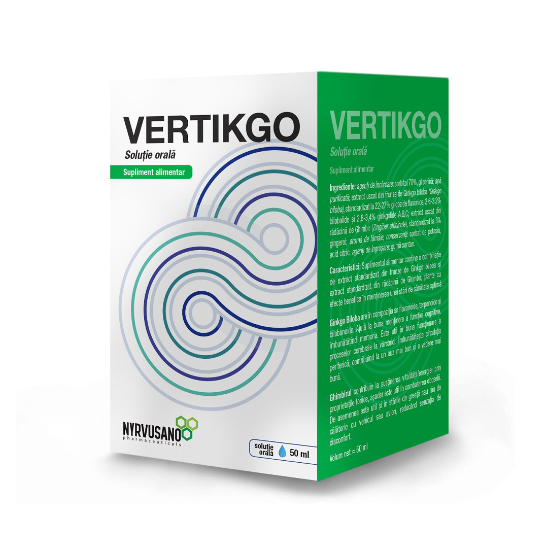 Vertikgo solutie orala, 50 ml, Nyrvusano Pharmaceuticals