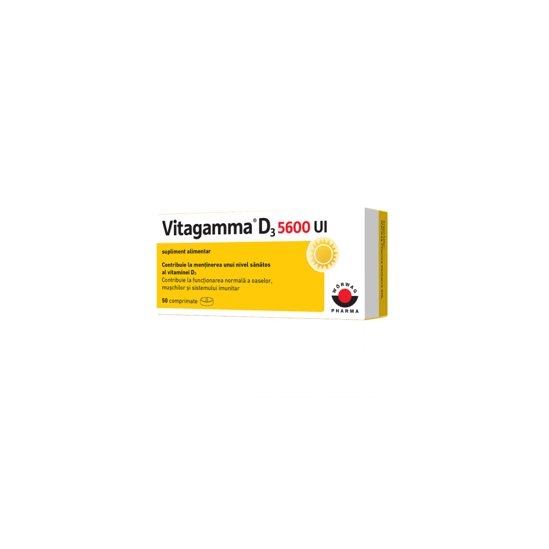 Vitagamma D3 5600UI, 50 comprimate, Worwag