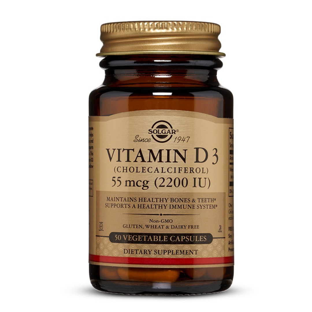Vitamin D3 2200 UI Colecalciferol 55 mcg, 50 capsule, Solgar