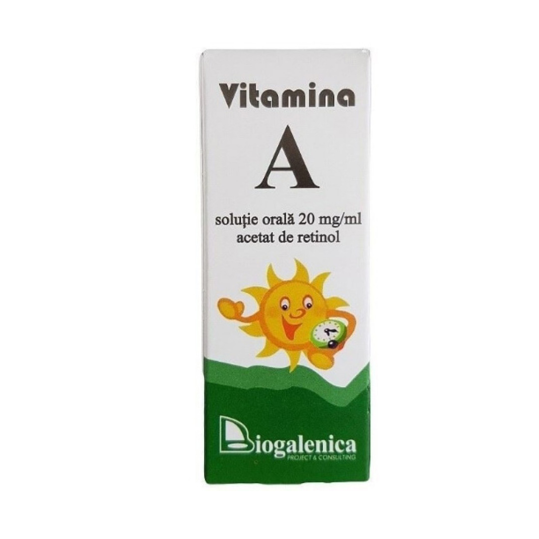 Vitamina A, solutie orala, 20 mg/ml, 10 ml, Biogalenica