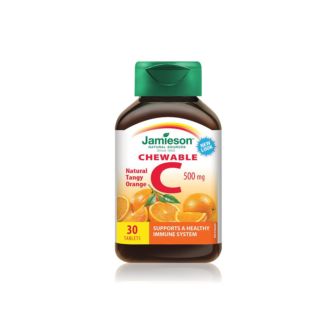 Vitamina C 500 mg cu gust de portocale, 30 tablete, Jamieson