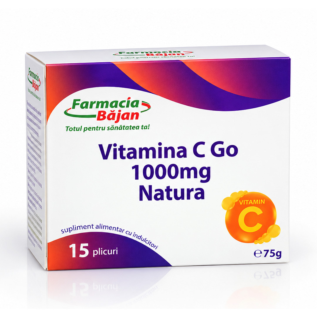 Vitamina C Go 1000 mg, 15 plicuri, Farmacia Bajan