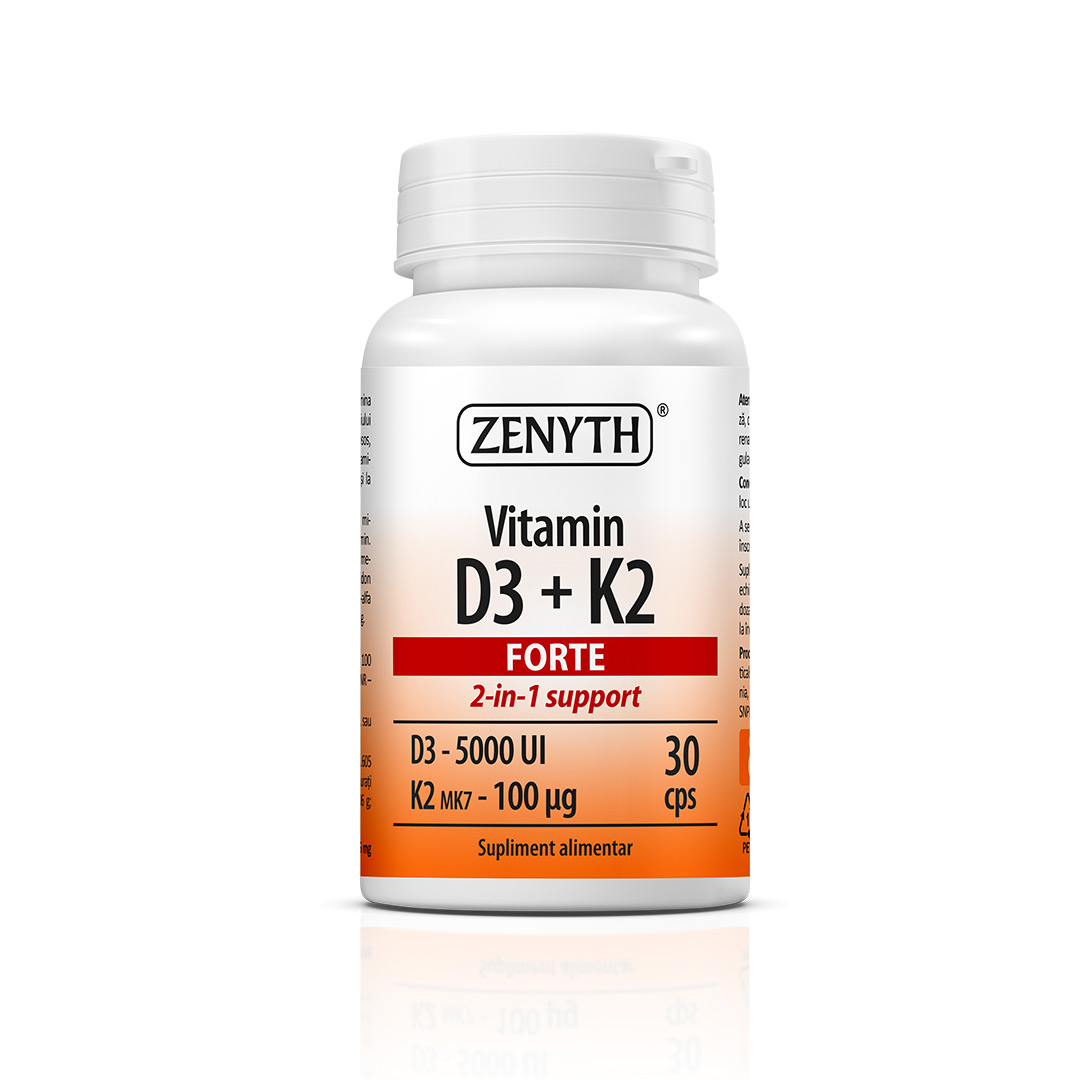 Vitamina D3 + K2 Forte, 30 capsule