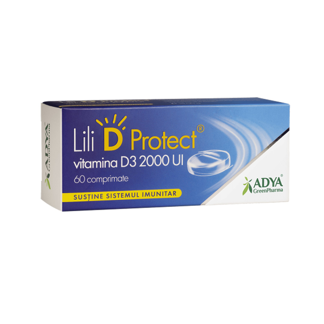 Vitamina D3 2000 UI, 60 de comprimate masticabile, Lili D Protect