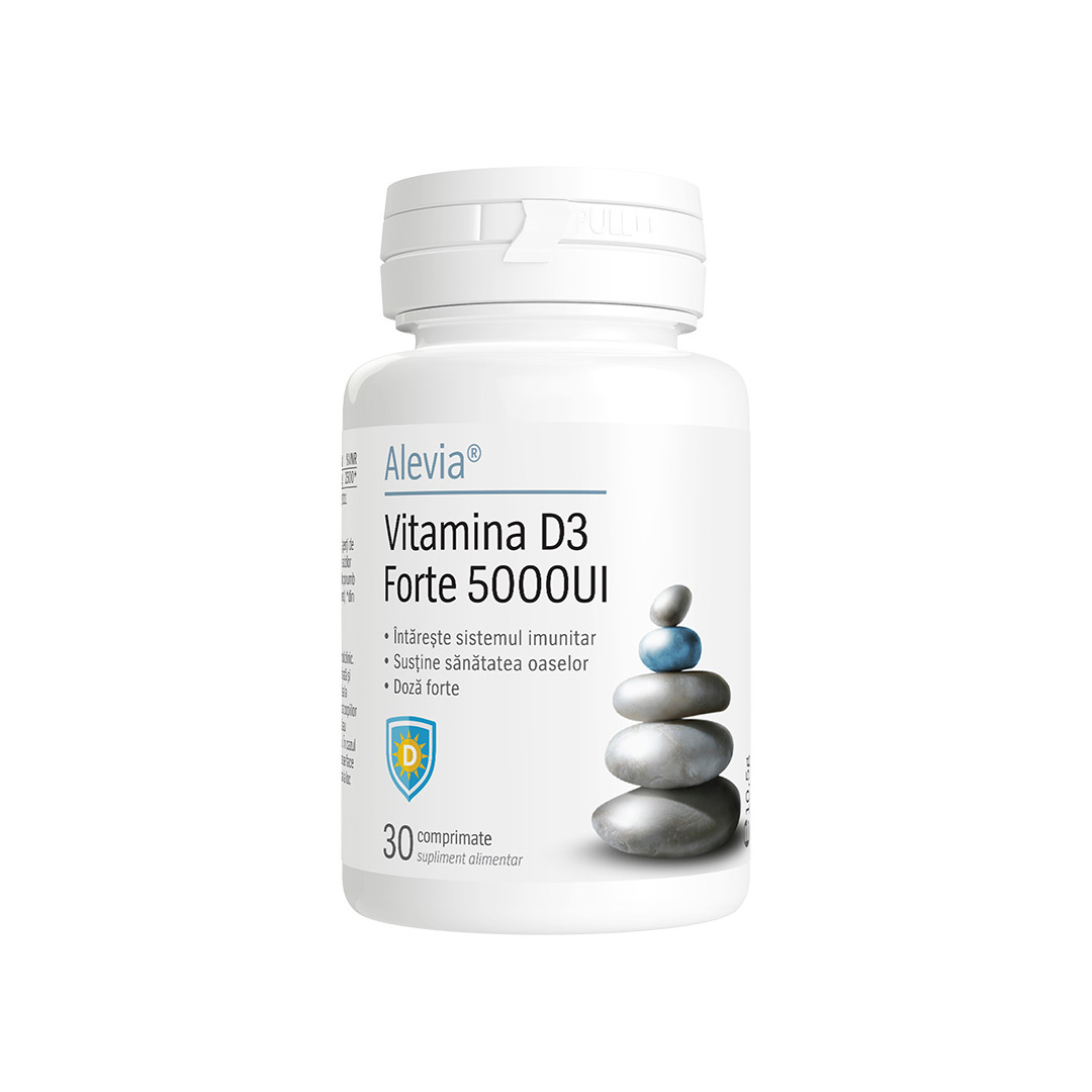 Vitamina D3 Forte 5000UI, 30 comprimate, Alevia