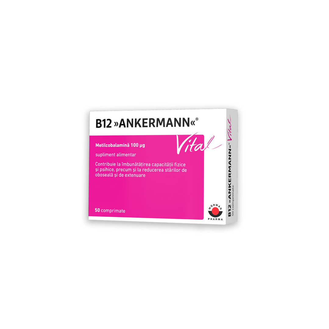 Vitamina B12 Ankermann Vital, 50 comprimate, Worwag Pharma
