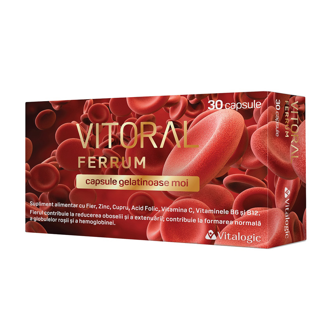 Vitoral Ferrum, 30 capsule, Vitalogic