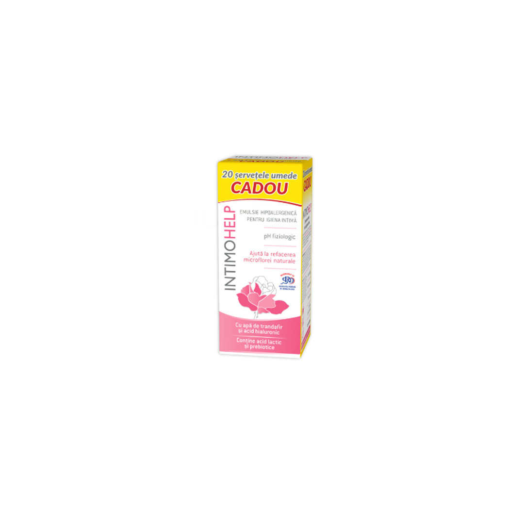 Intimohelp set: Emulsie 400 ml + servetele umede Cadou, Zdrovit