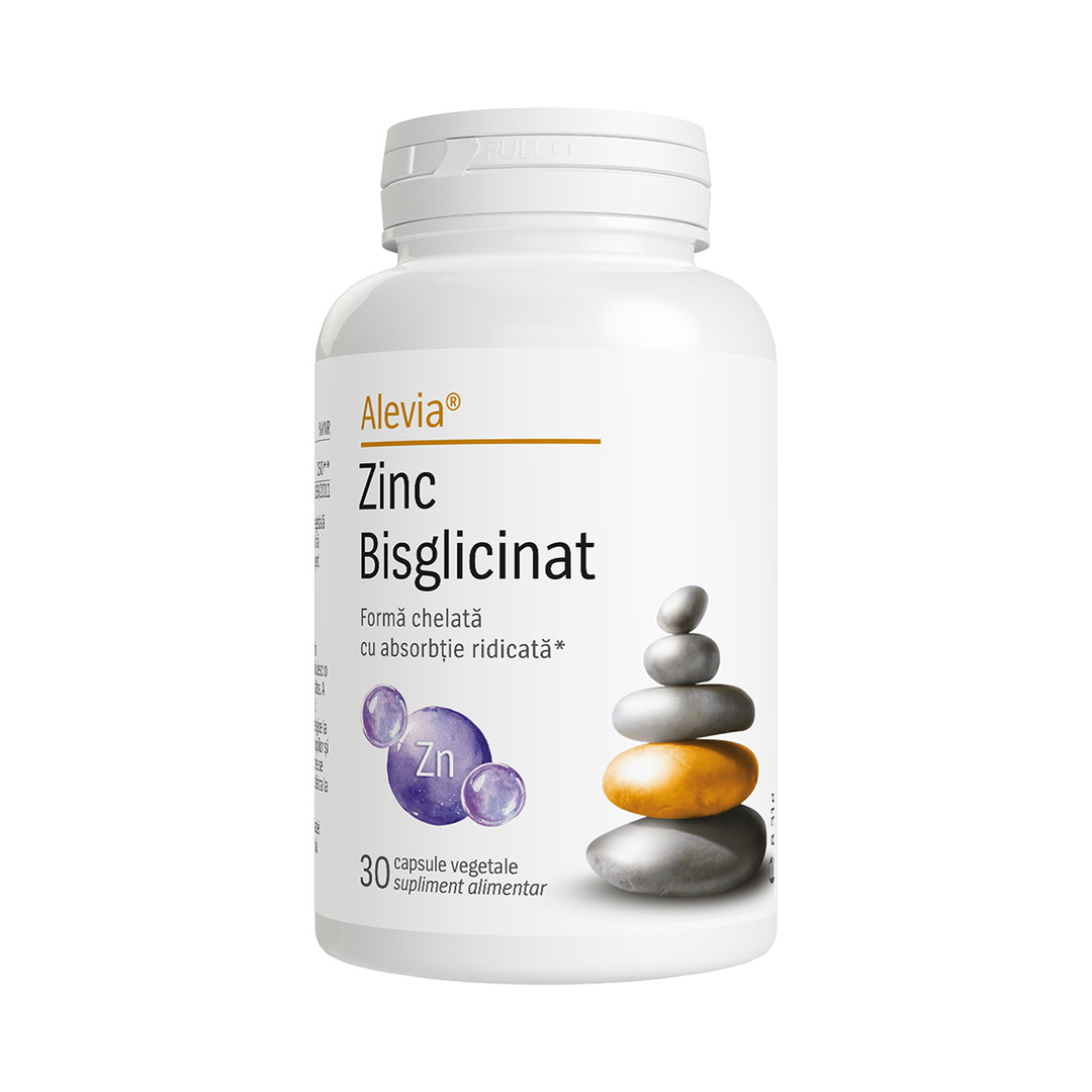 Zinc bisglicinat, 30 capsule, Alevia