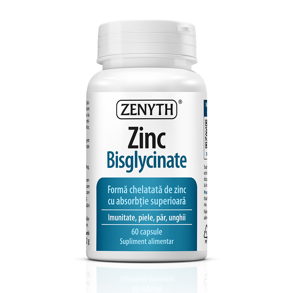 Zinc Bisglicinat, 60 capsule, Zenyth