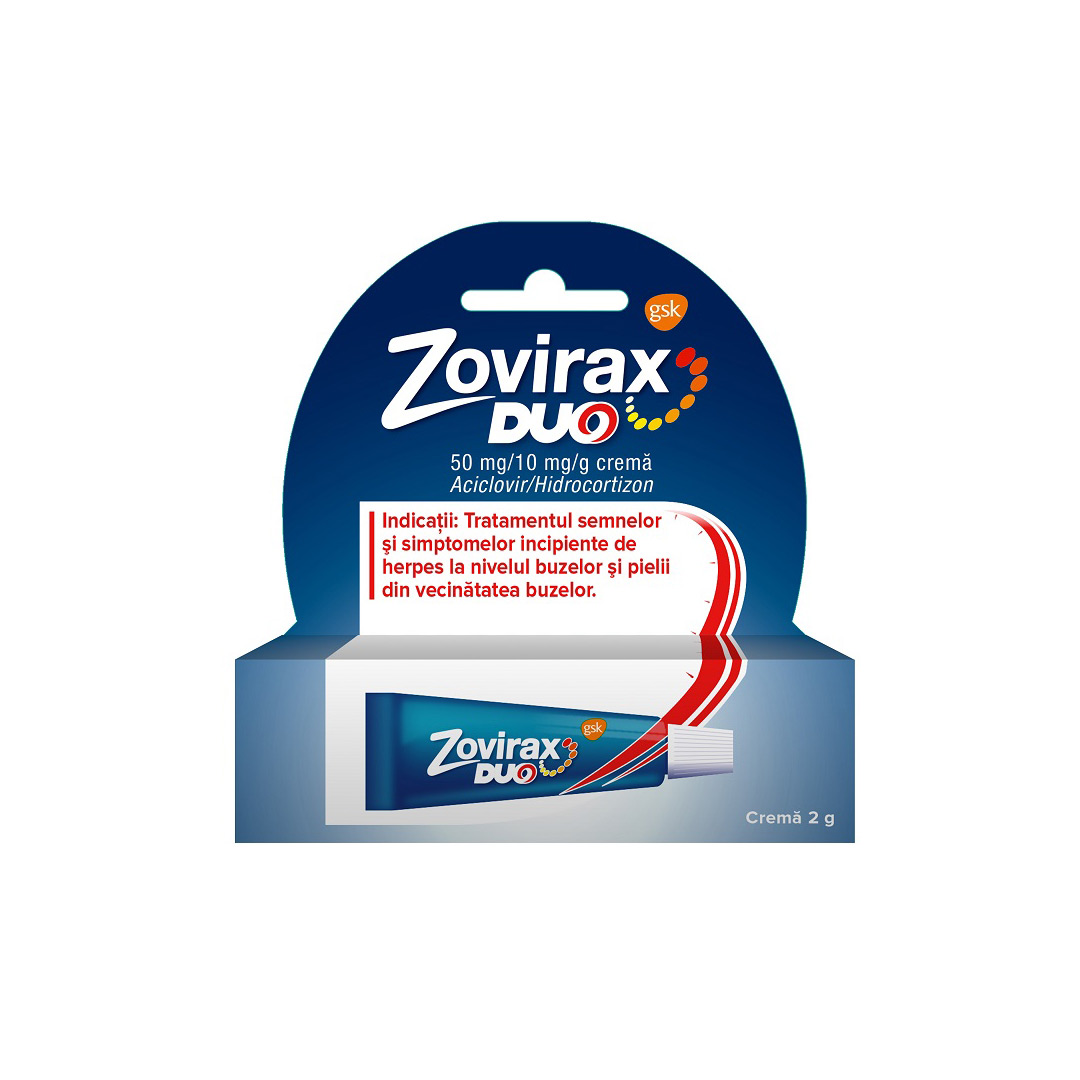 Zovirax Duo crema, 50 mg/10mg/g, 2 g, Gsk