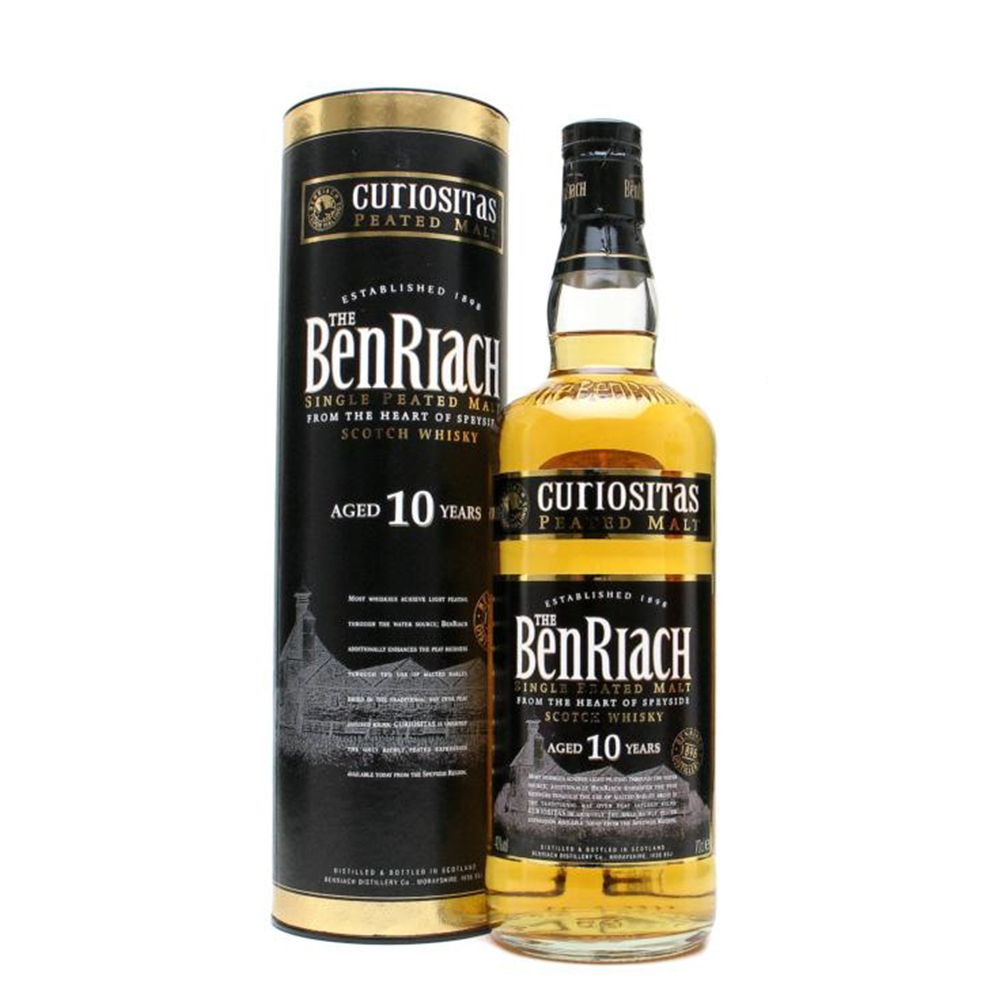 Single Malt Whisky - BENRIACH WHISKY CURIOSITAS 10 YO 0.7L 46%, beicevreipro.ro