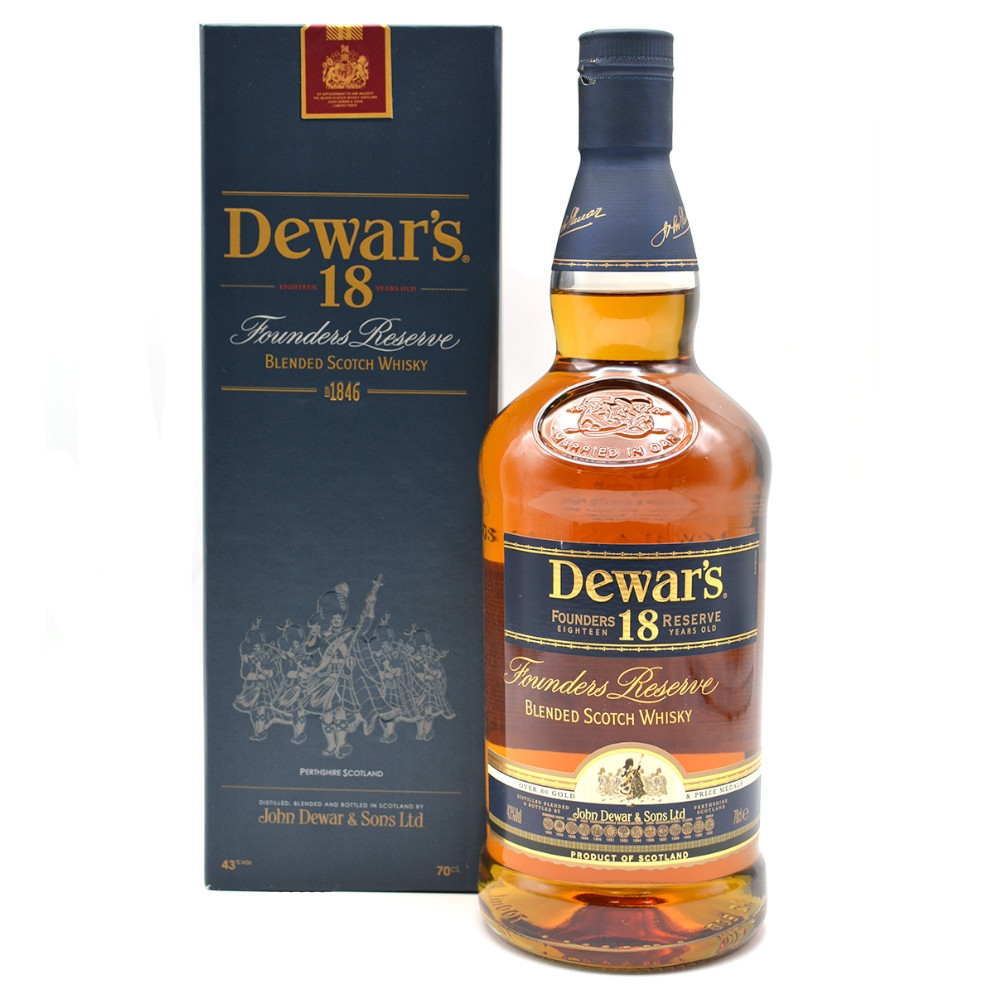 Blended Whisky - DEWAR`S 18 YO FOUNDER RESERVE GIFT BOX 0.7L 43%, beicevreipro.ro
