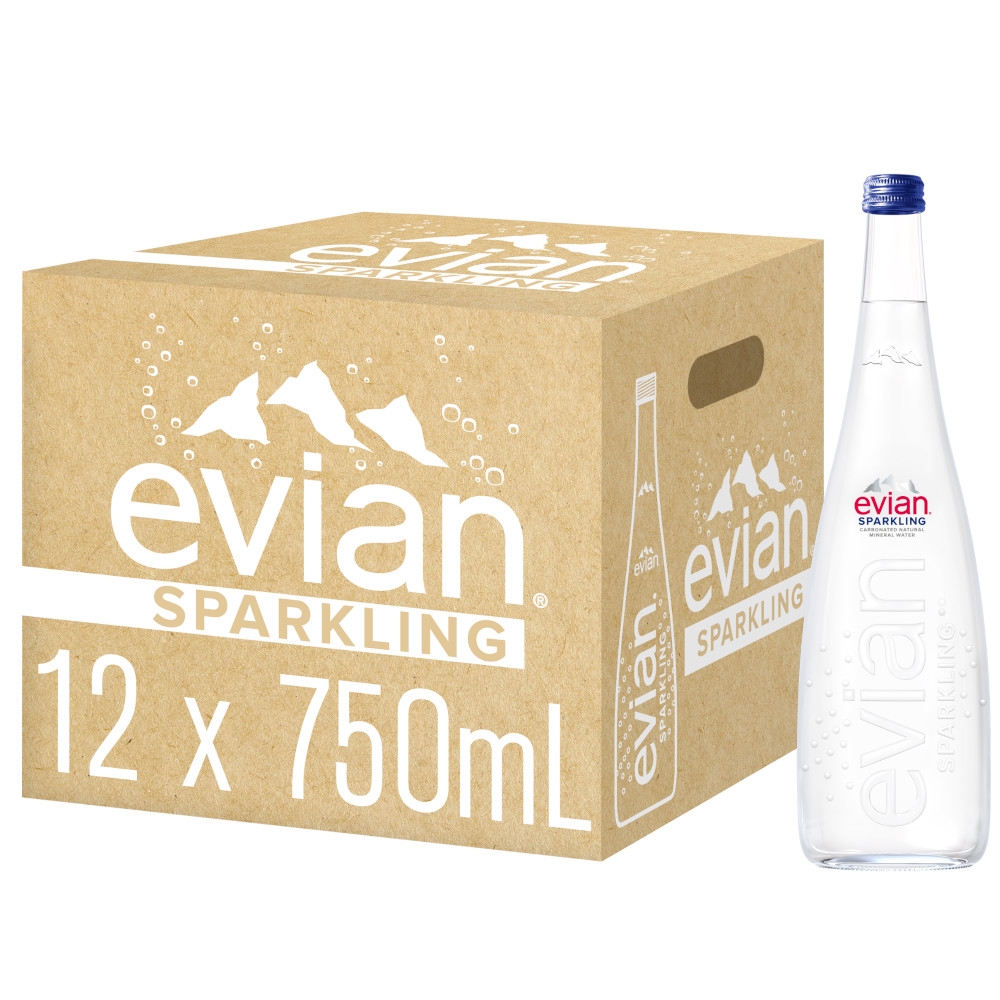 Carbogazos - EVIAN SPARKLING 0.75L - STICLA, beicevreipro.ro