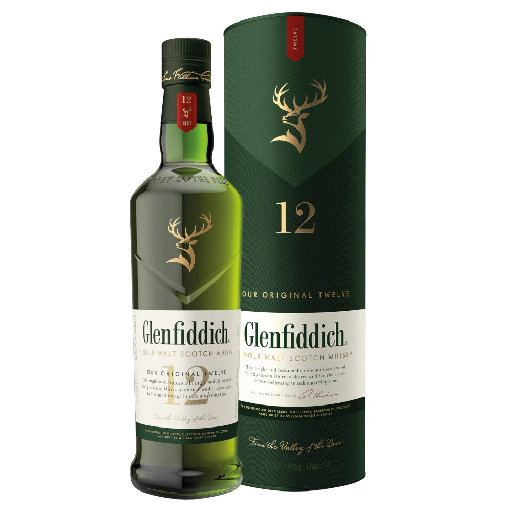 Single Malt Whisky - GLENFIDDICH 12YO 0.7L 40%, beicevreipro.ro
