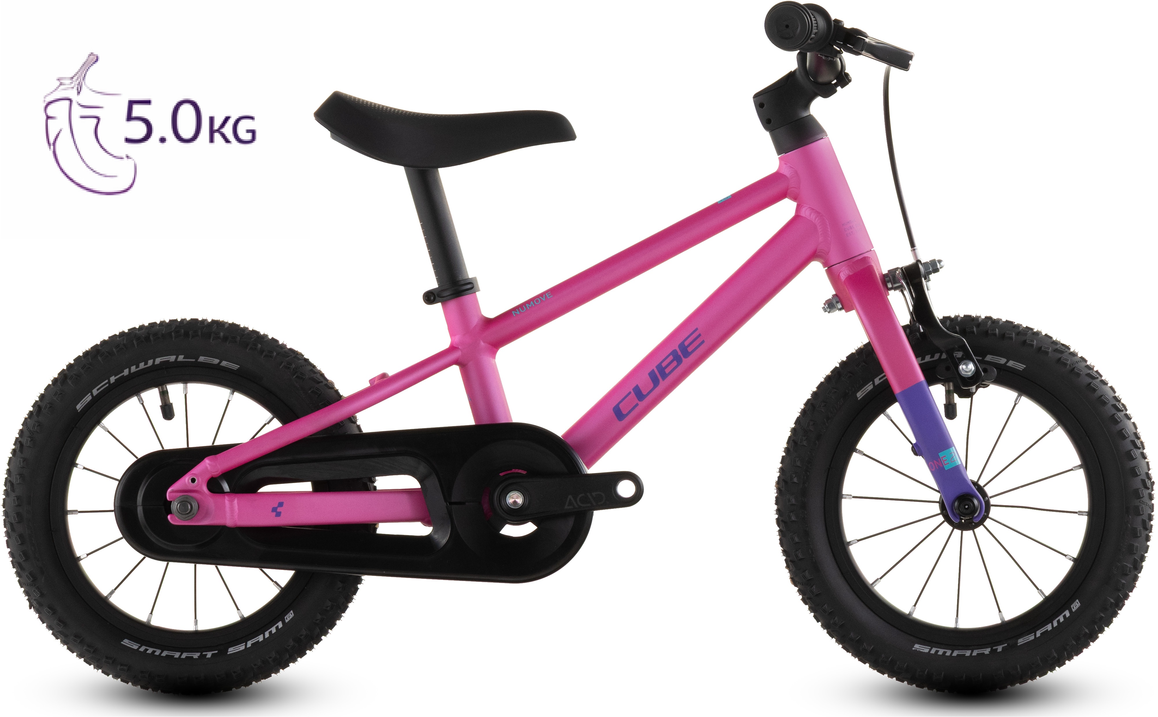 Biciclete copii - BICICLETA COPII CUBE NUMOVE 120 RT FUCSIA PLUM 2026 roti 12