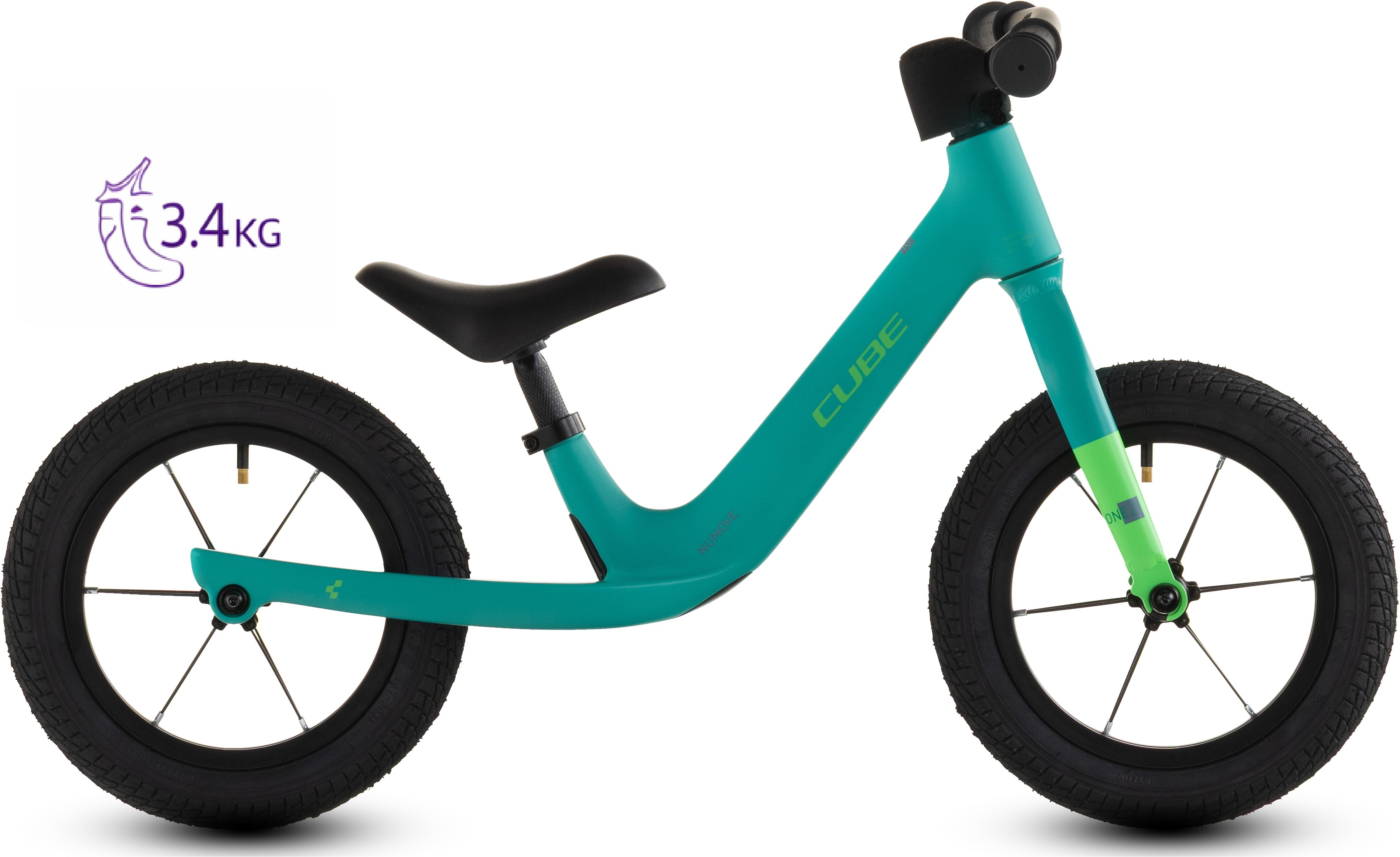Biciclete copii - BICICLETA COPII CUBE NUMOVE 120 WALK SEAGREEN GREEN 2026 roti 12