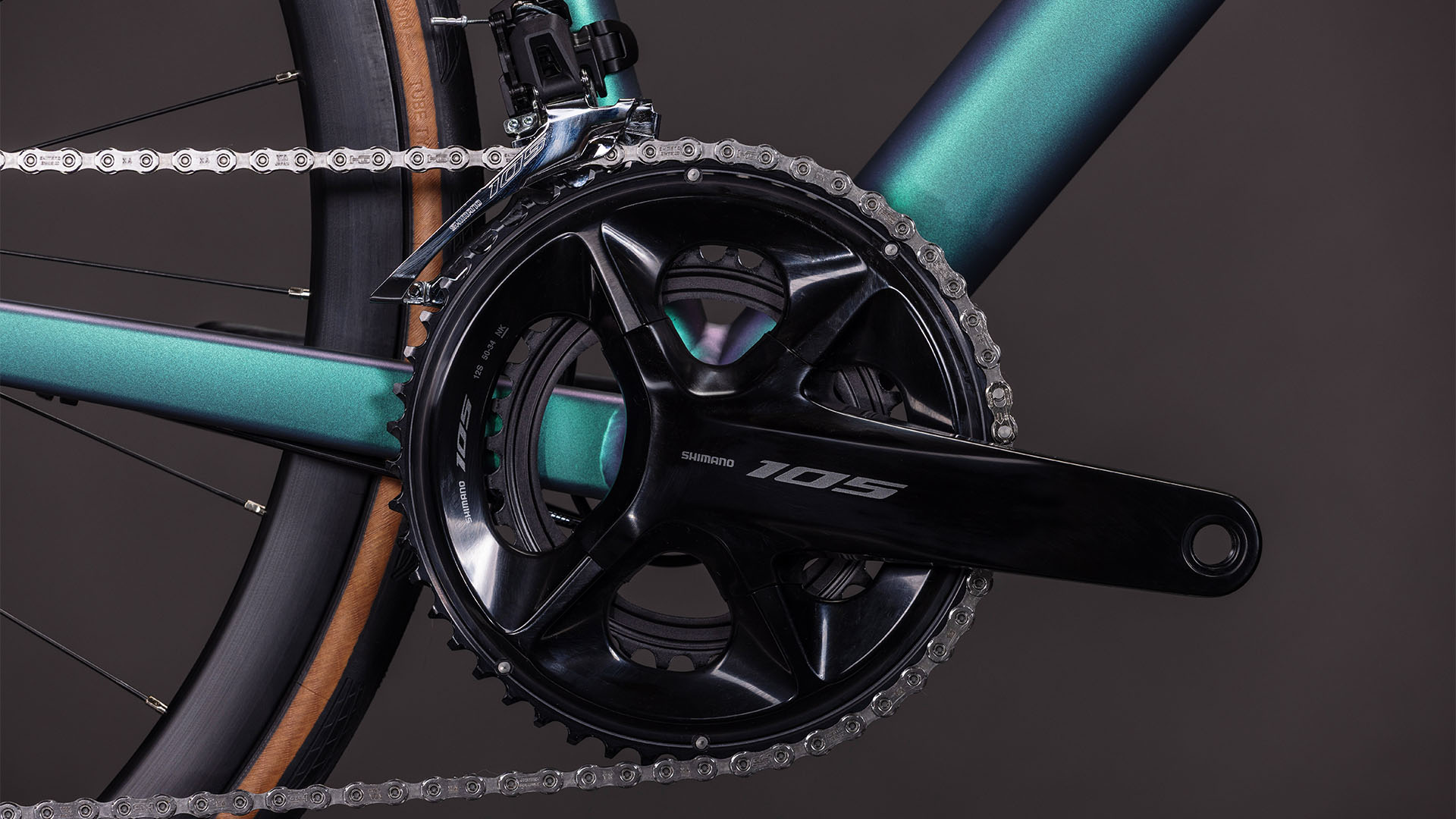 BICICLETA CUBE ATTAIN SLX SMARAGDGREY PRISM 2026 56 cm [4]