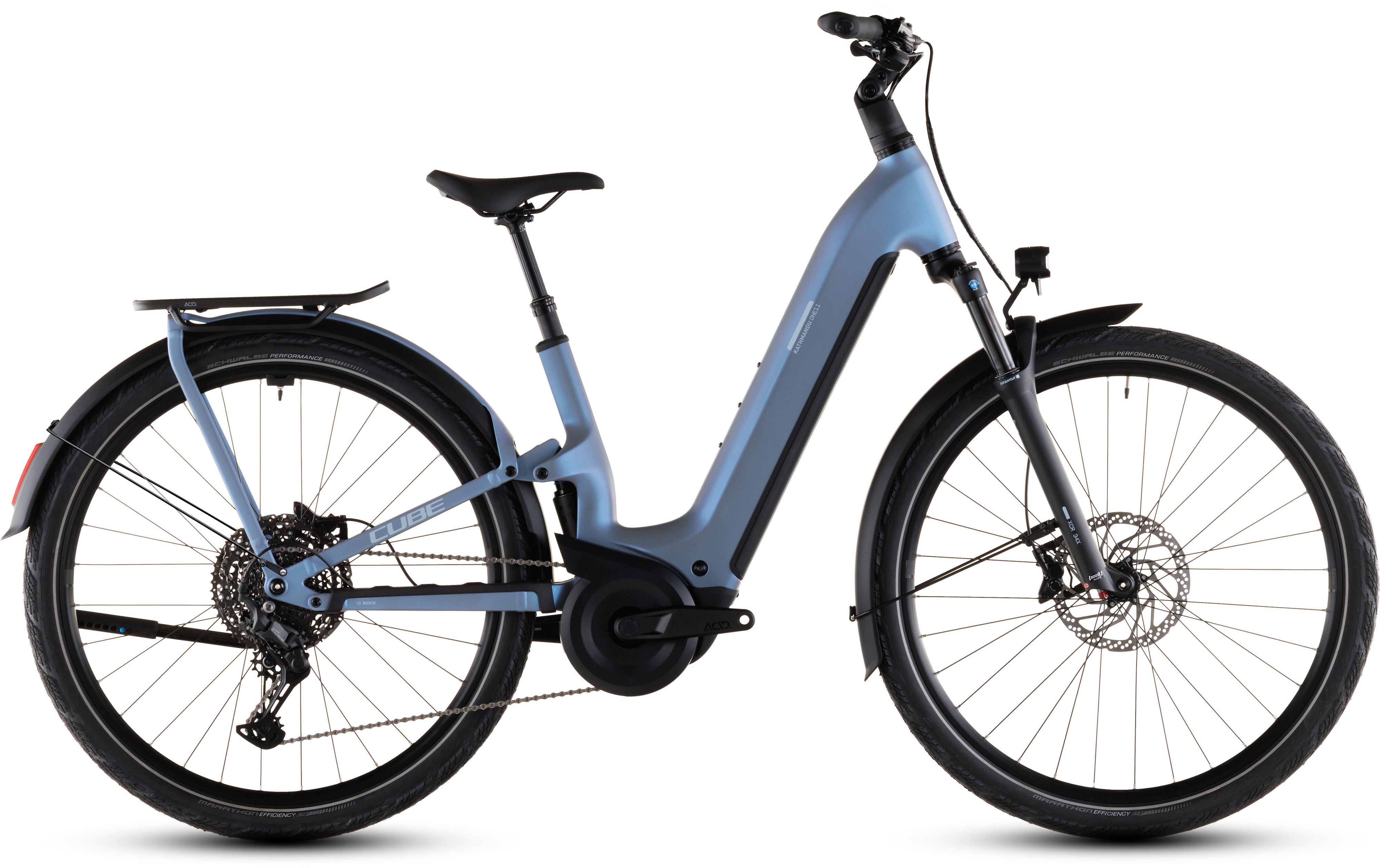 Ciclism - BICICLETA CUBE KATHMANDU HYBRID ONE11 HPC PRO 800 EASY ENTRY HAZEBLUE BLUE 2026 58 cm