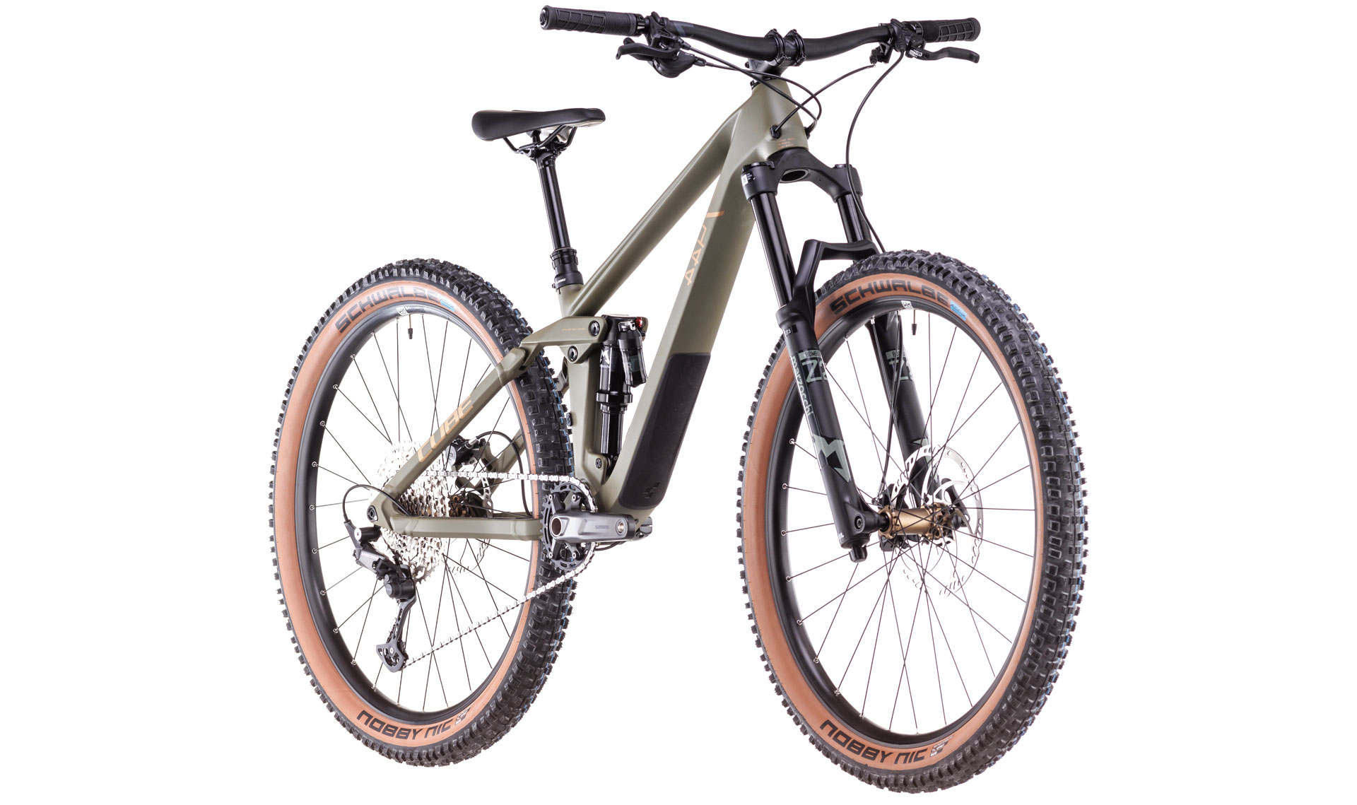 BICICLETA CUBE STEREO ONE44 HPC ROOKIE DUSTYOLIVE GOLD 2025 S [2]