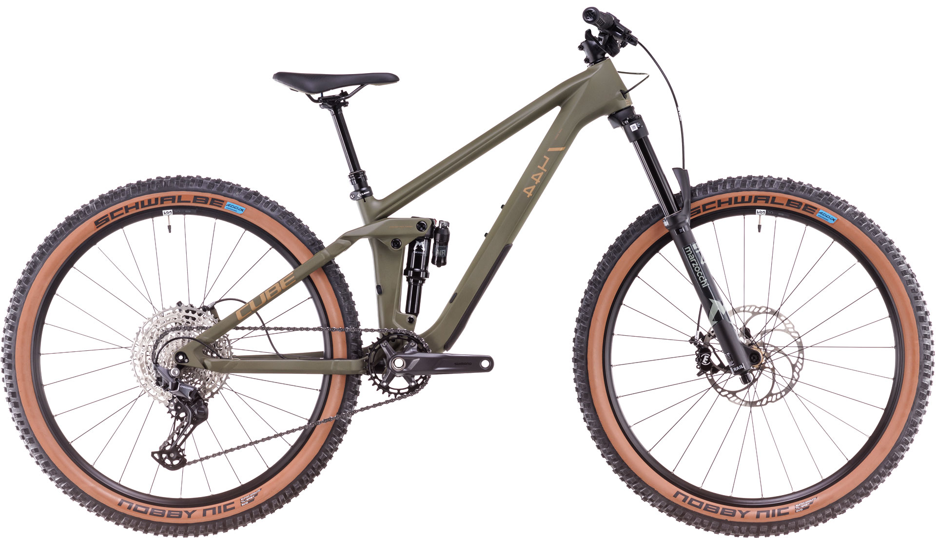 Biciclete copii - BICICLETA CUBE STEREO ONE44 HPC ROOKIE DUSTYOLIVE GOLD 2025 XS