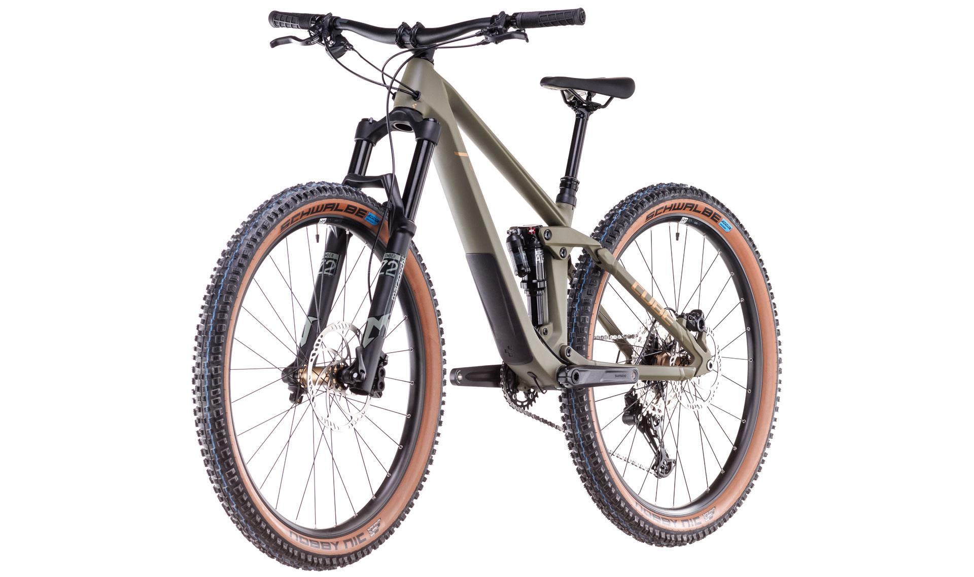 BICICLETA CUBE STEREO ONE44 HPC ROOKIE DUSTYOLIVE GOLD 2025 XS [3]