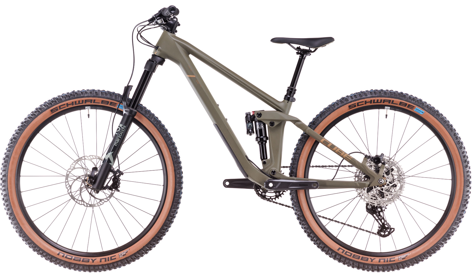 BICICLETA CUBE STEREO ONE44 HPC ROOKIE DUSTYOLIVE GOLD 2025 XS [4]