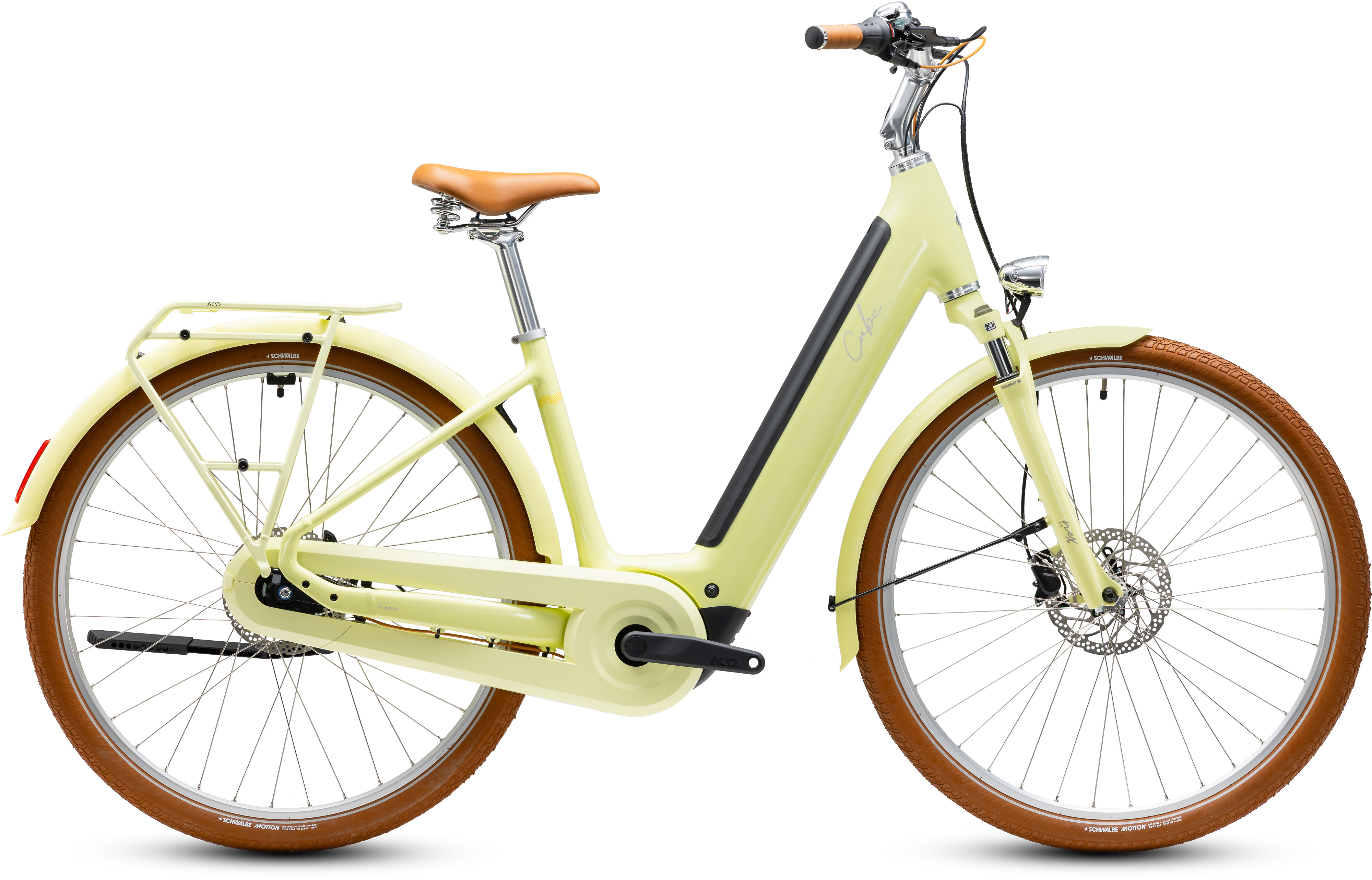 Ciclism - BICICLETA ELECTRICA CUBE ARUBA HYBRID 600 EASY ENTRY SUNNYDAY BROWN 2027 cadru 46cm - roti 28