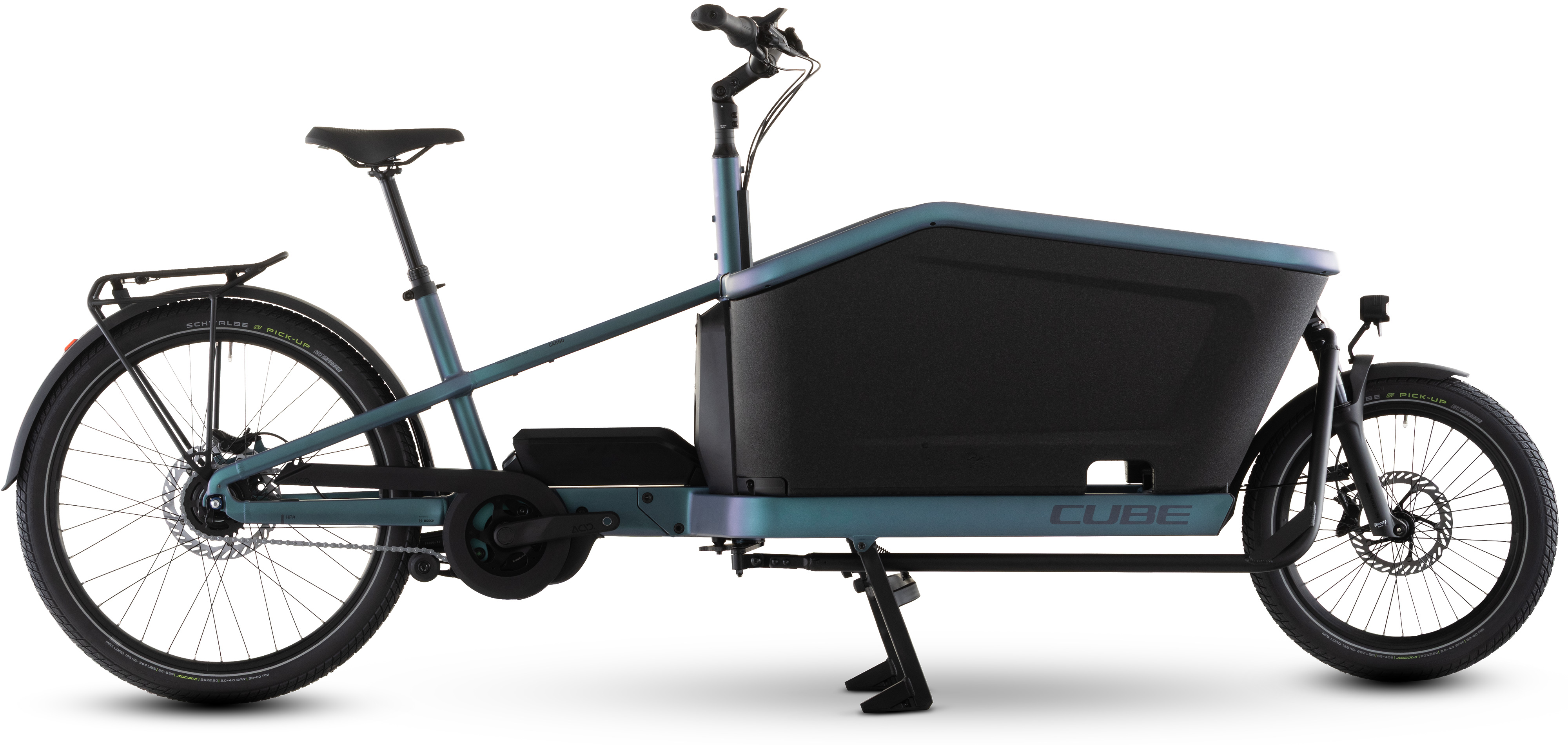 Ciclism - BICICLETA ELECTRICA CUBE CARGO HYBRID COMFORT PRO 800 SMARAGDGREY REFLEX 2026 One Size